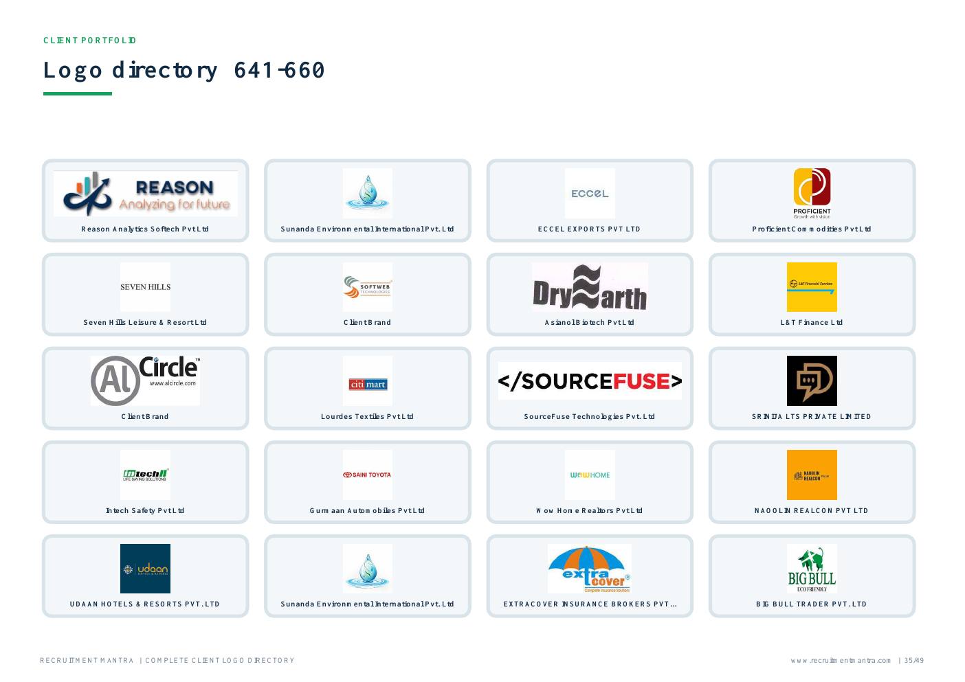 Recruitment Mantra client logos 641 to 660