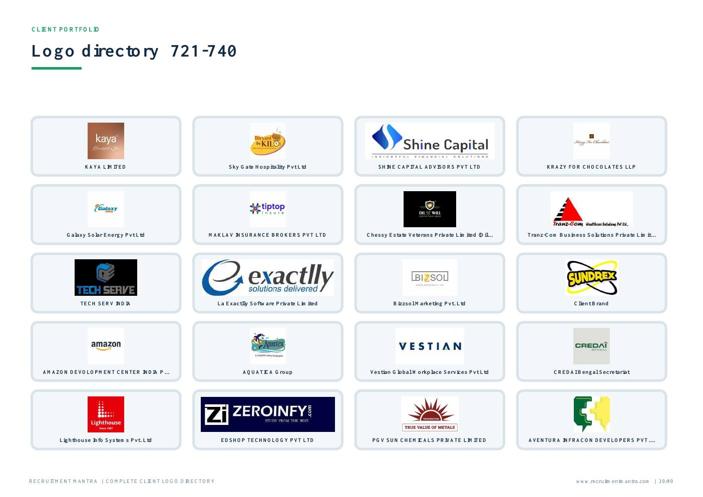 Recruitment Mantra client logos 721 to 740